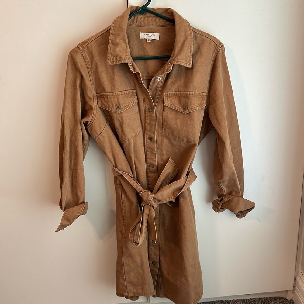 Habitual Denim Snap Button Dress